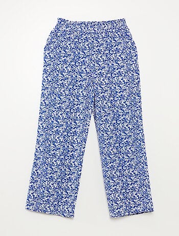 Completo t-shirt + pantaloni morbidi con stampa floreale - 2 pezzi