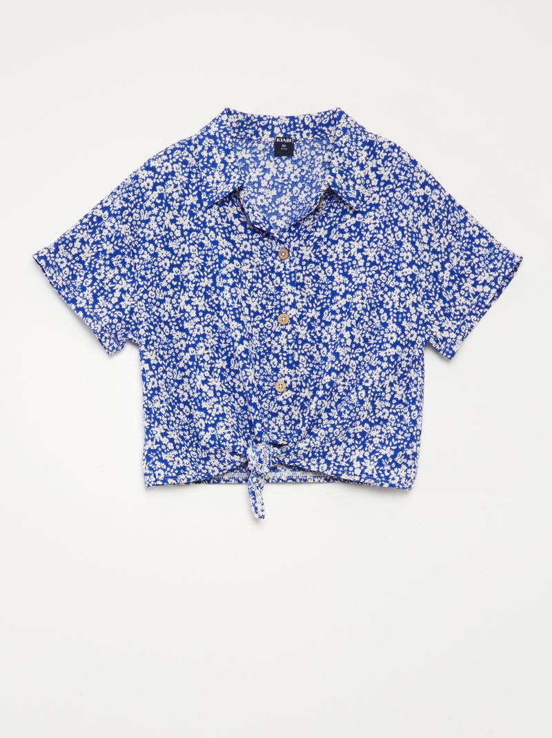 Completo t-shirt + pantaloni morbidi con stampa floreale - 2 pezzi BLU - Kiabi