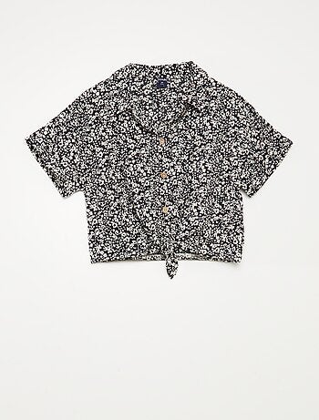 Completo t-shirt + pantaloni morbidi con stampa floreale - 2 pezzi