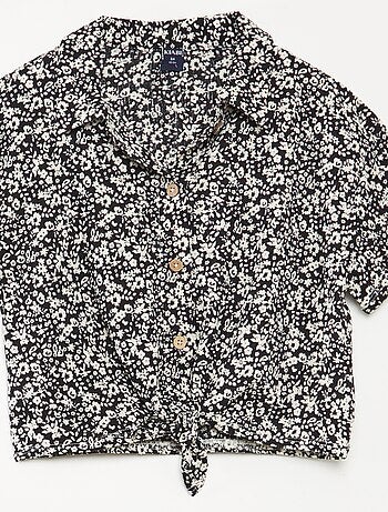 Completo t-shirt + pantaloni morbidi con stampa floreale - 2 pezzi