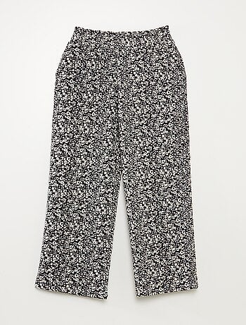 Completo t-shirt + pantaloni morbidi con stampa floreale - 2 pezzi