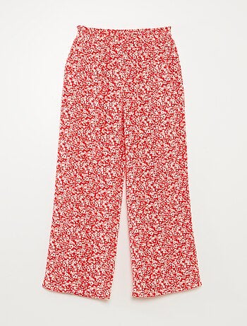 Completo t-shirt + pantaloni morbidi con stampa floreale - 2 pezzi