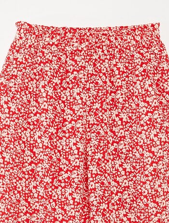 Completo t-shirt + pantaloni morbidi con stampa floreale - 2 pezzi