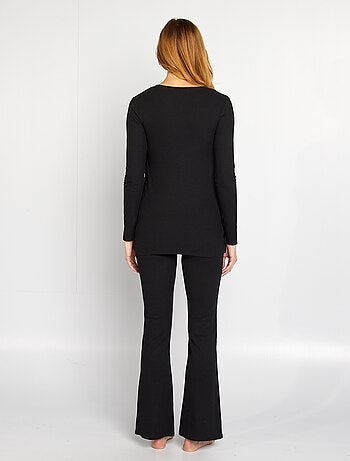 Completo t-shirt per l'allattamento + pantaloni - 2 pezzi