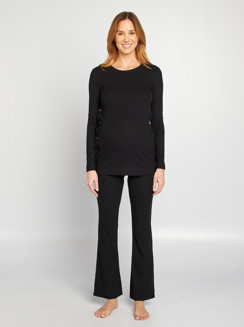 Completo t-shirt per l'allattamento + pantaloni - 2 pezzi nero - Kiabi