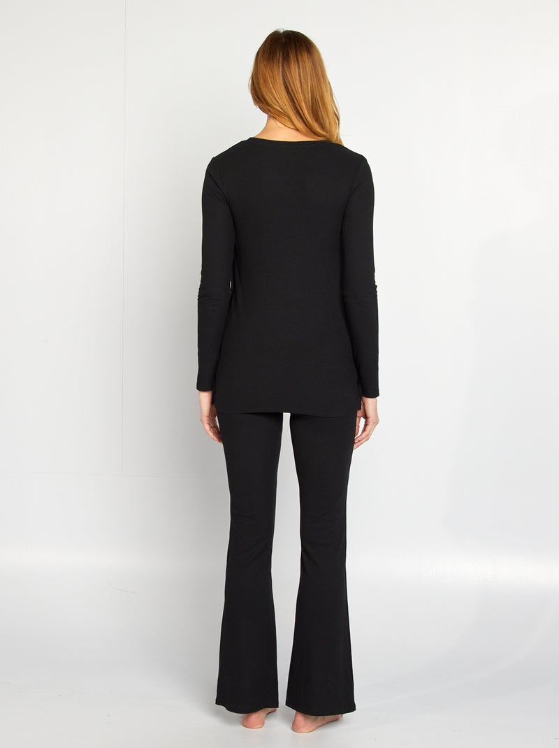 Completo t-shirt per l'allattamento + pantaloni - 2 pezzi nero - Kiabi