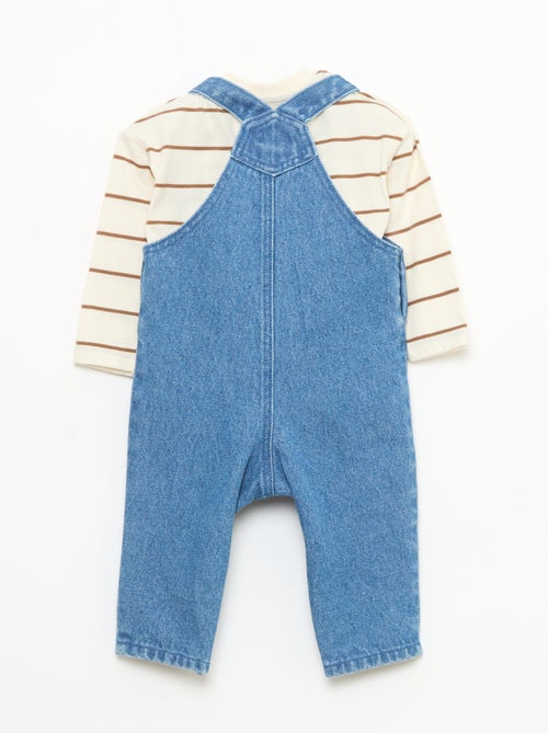 Completo t-shirt + salopette - 2 pezzi - Kiabi