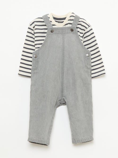 Completo t-shirt + salopette - 2 pezzi - Kiabi