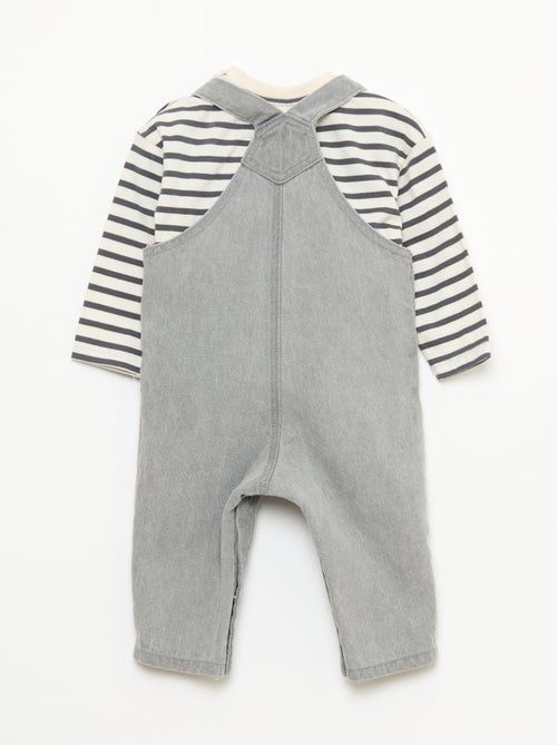 Completo t-shirt + salopette - 2 pezzi - Kiabi