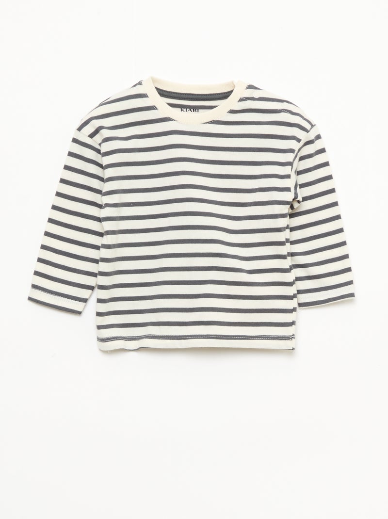 Completo t-shirt + salopette - 2 pezzi Grigio - Kiabi