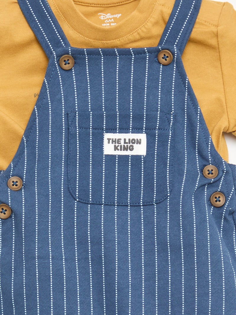 Completo t-shirt + salopette 'Disney' 'Il Re Leone' - 2 pezzi Giallo - Kiabi