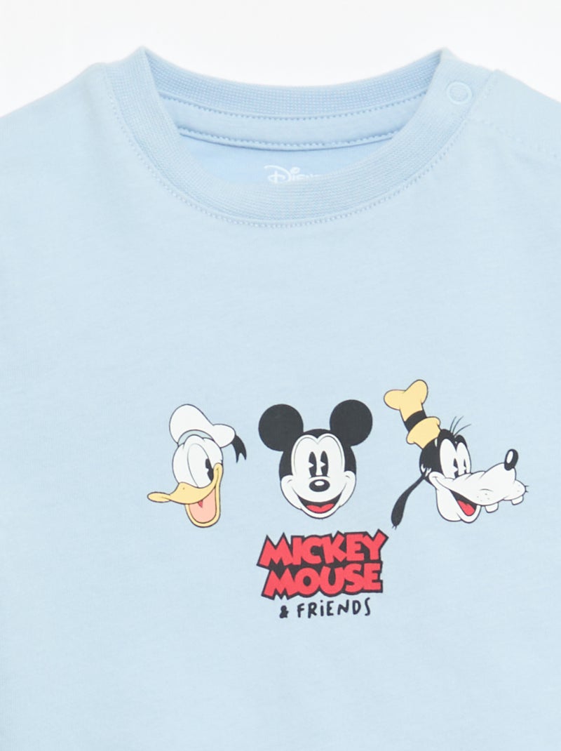 Completo t-shirt + salopette "Disney" "Mickey" - 2 pezzi Blu - Kiabi