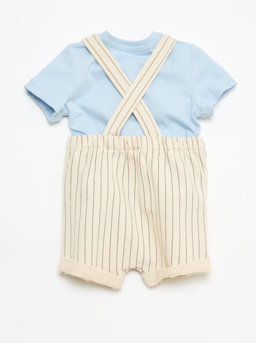 Completo t-shirt + salopette "Disney" "Mickey" - 2 pezzi - Kiabi