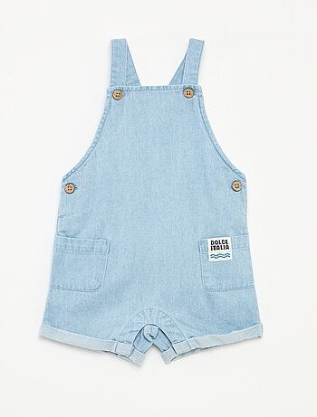 Completo t-shirt + salopette in denim - 2 pezzi