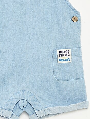 Completo t-shirt + salopette in denim - 2 pezzi