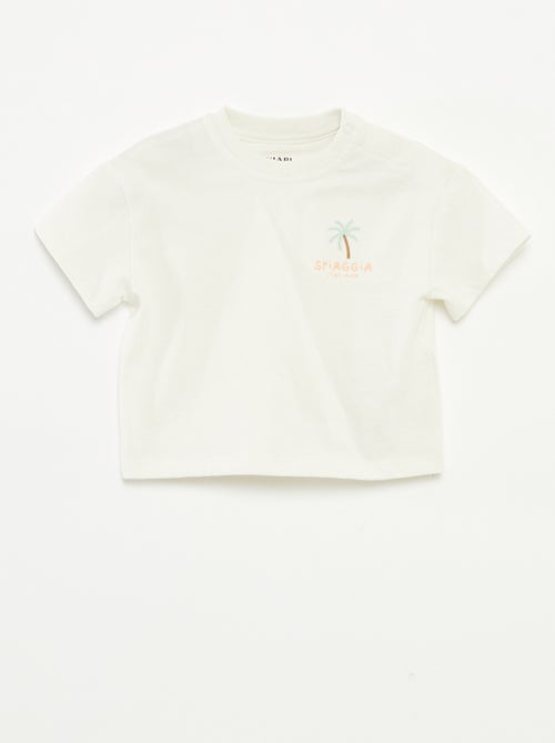 Completo t-shirt + salopette in denim - 2 pezzi - Kiabi