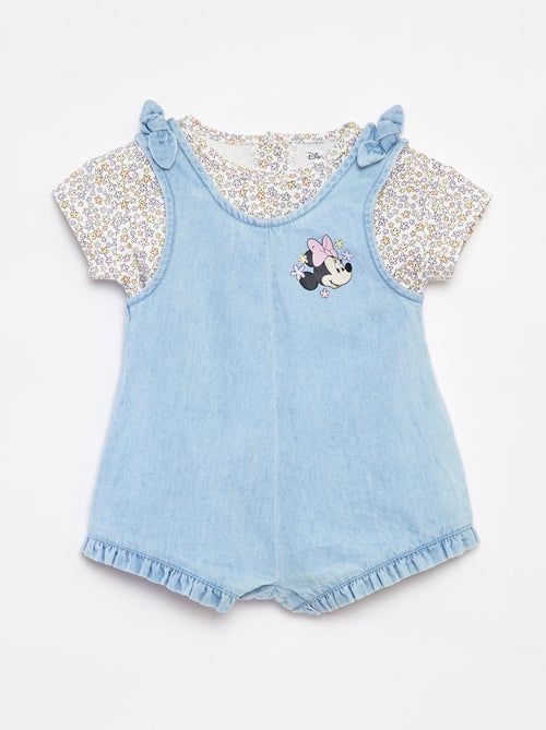 Completo t-shirt + salopette in denim 'Minnie' - Kiabi