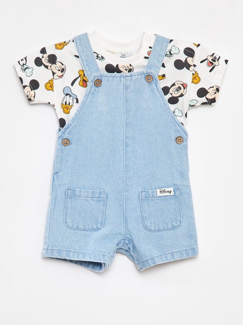 Completo t-shirt + salopette in jeans 'Disney' - 2 pezzi - Kiabi