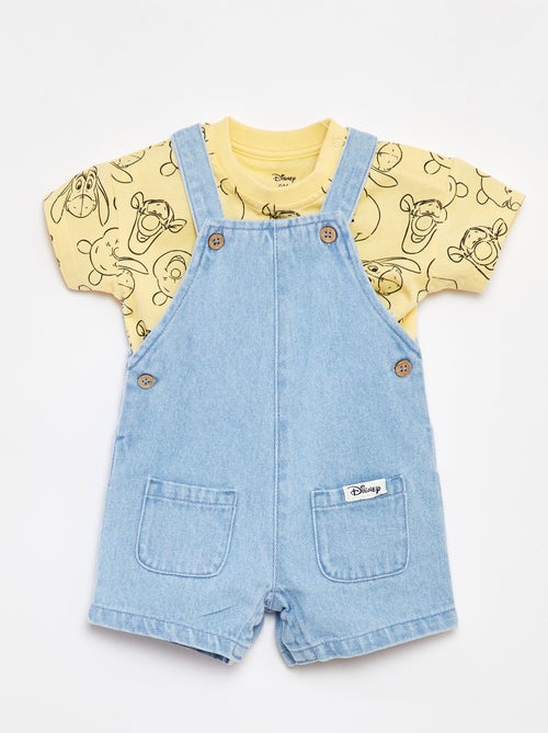 Completo t-shirt + salopette in jeans 'Disney' - 2 pezzi - Kiabi