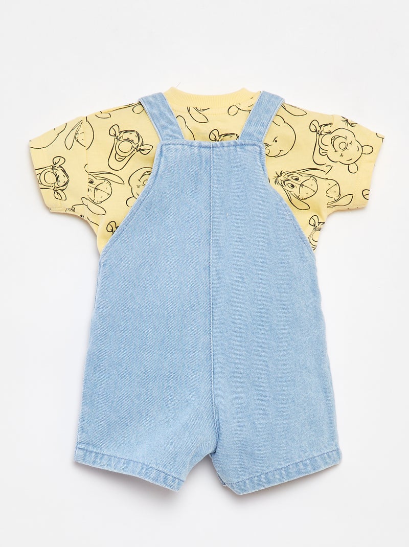 Completo t-shirt + salopette in jeans 'Disney' - 2 pezzi GIALLO - Kiabi