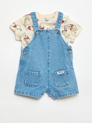 Completo t-shirt + salopette 'Mickey' 'Disney' - 2 pezzi