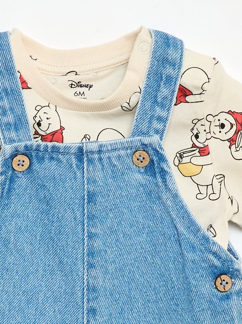 Completo t-shirt + salopette 'Mickey' 'Disney' - 2 pezzi Beige - Kiabi