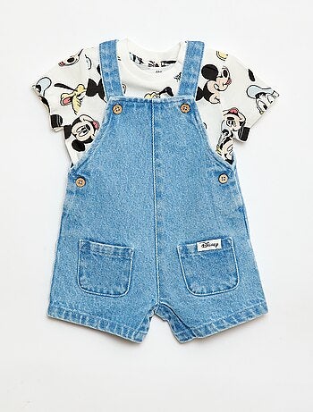 Completo t-shirt + salopette 'Mickey' 'Disney' - 2 pezzi