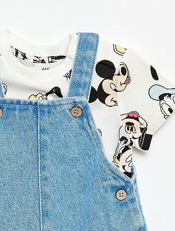 Completo t-shirt + salopette 'Mickey' 'Disney' - 2 pezzi