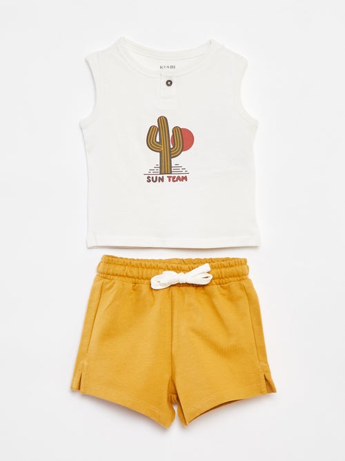 Completo t-shirt senza maniche + shorts - 2 pezzi - Kiabi