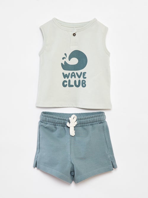 Completo t-shirt senza maniche + shorts - 2 pezzi - Kiabi