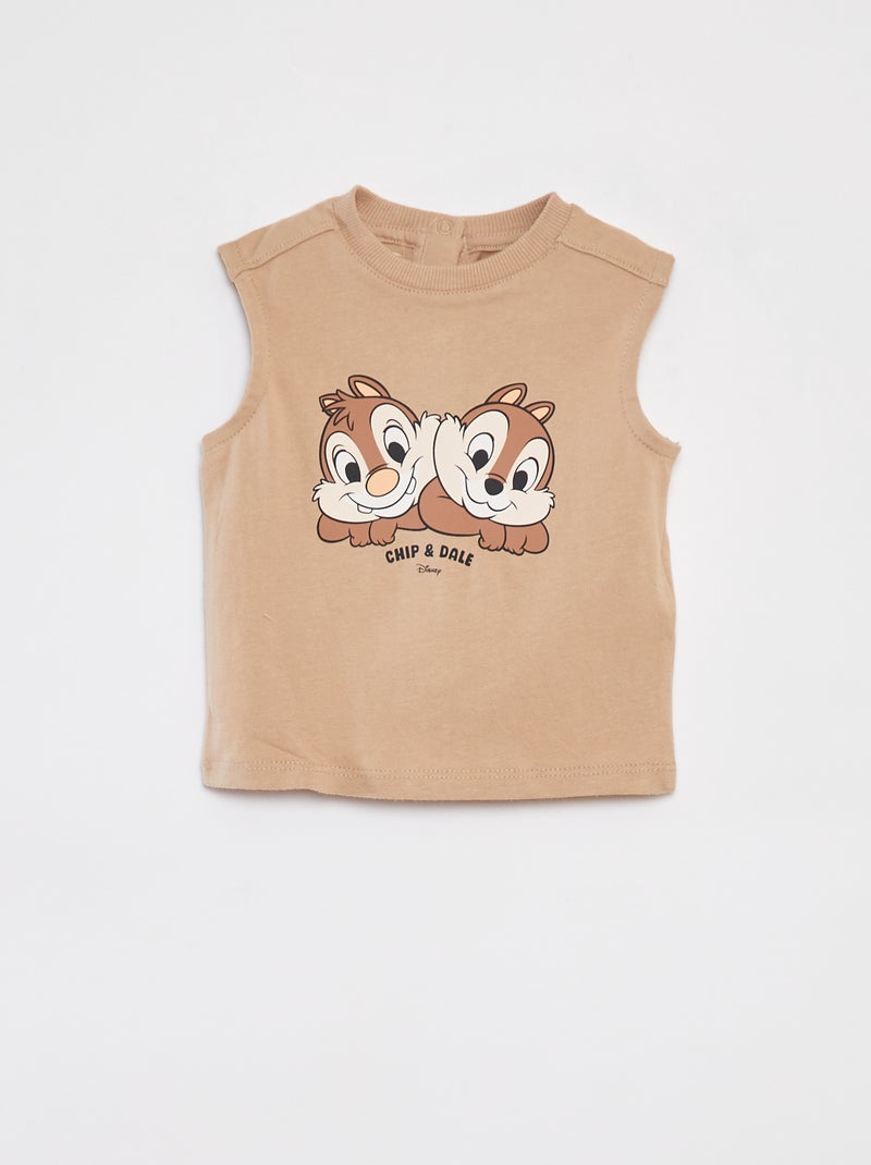 Completo t-shirt senza maniche + shorts 'Cip e Ciop' 'Disney' - 2 pezzi BEIGE - Kiabi