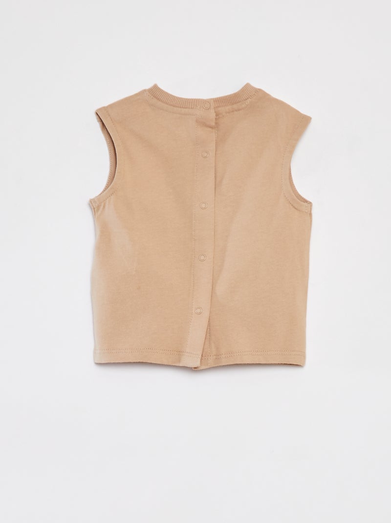 Completo t-shirt senza maniche + shorts 'Cip e Ciop' 'Disney' - 2 pezzi BEIGE - Kiabi