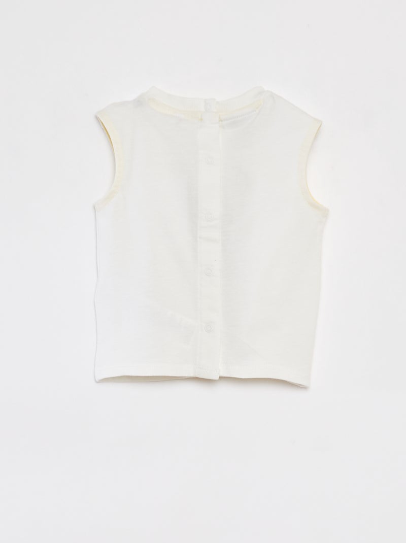 KIABI Pigiama Corto Estate - Set 2 Pezzi Canotta + Shorts Giallo, Leggero E Fresco Per Le Notti Calde