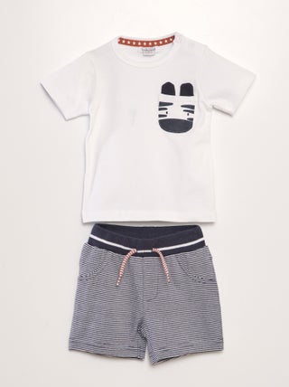 Completo t-shirt + shorts - 2 paia