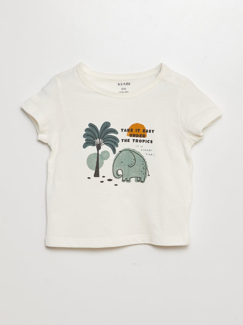 Completo t-shirt + shorts - 2 pezzi BIANCO - Kiabi