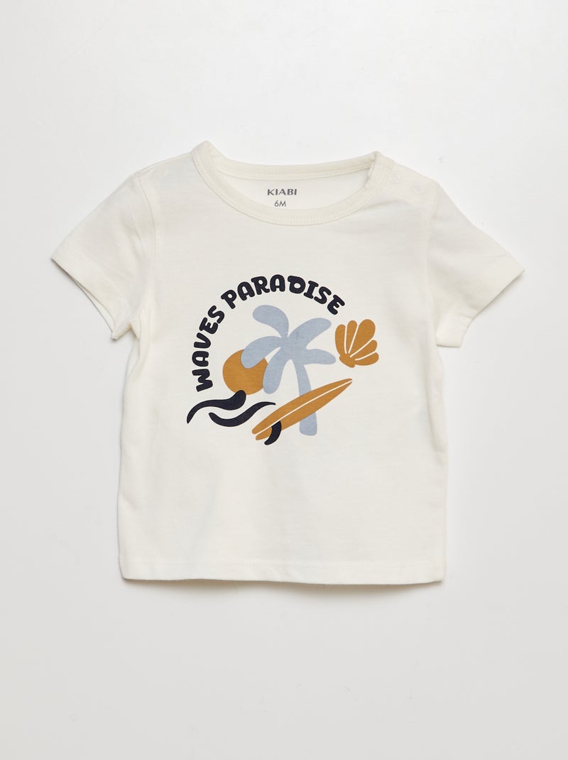 Completo t-shirt + shorts - 2 pezzi BIANCO - Kiabi