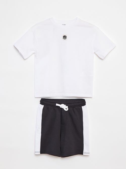 Completo t-shirt + shorts bicolore - 2 pezzi - Kiabi