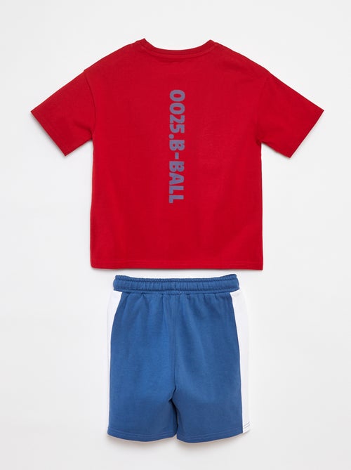 Completo t-shirt + shorts bicolore - 2 pezzi - Kiabi