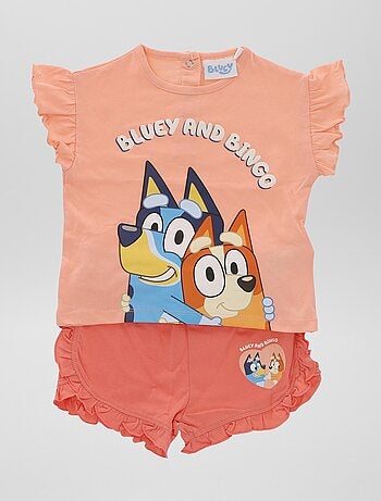 Completo t-shirt + shorts Bluey - 2 pezzi