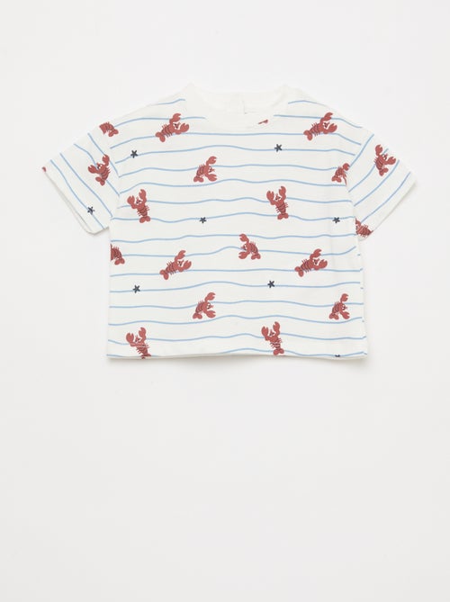 Completo t-shirt + shorts con motivo - 2 pezzi - Kiabi