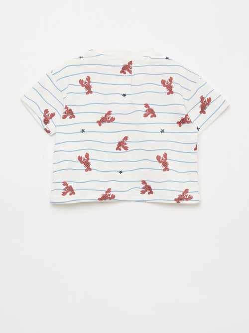 Completo t-shirt + shorts con motivo - 2 pezzi - Kiabi