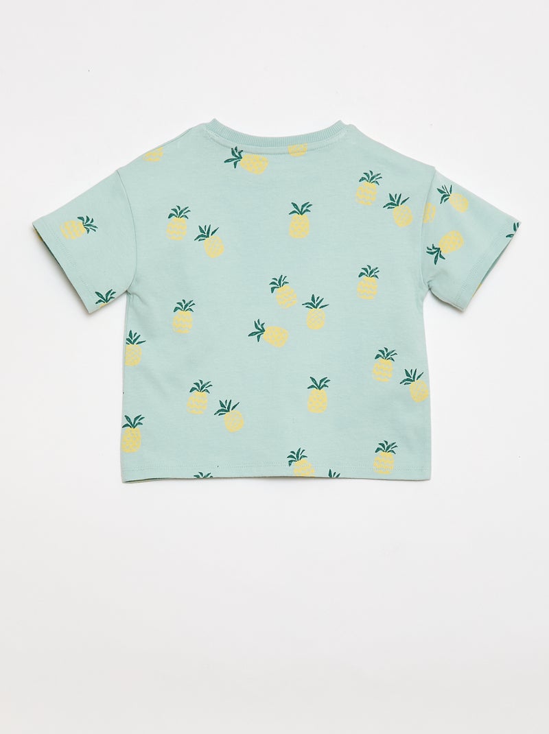 Completo t-shirt + shorts con motivo - 2 pezzi Blu - Kiabi