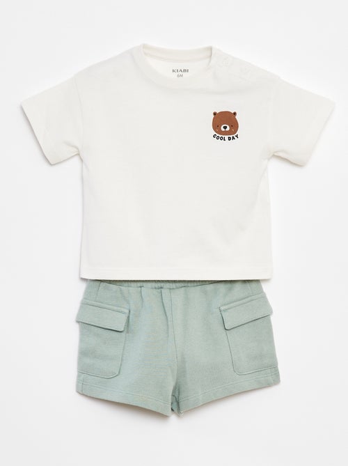 Completo t-shirt + shorts con tasche - 2 pezzi - Kiabi