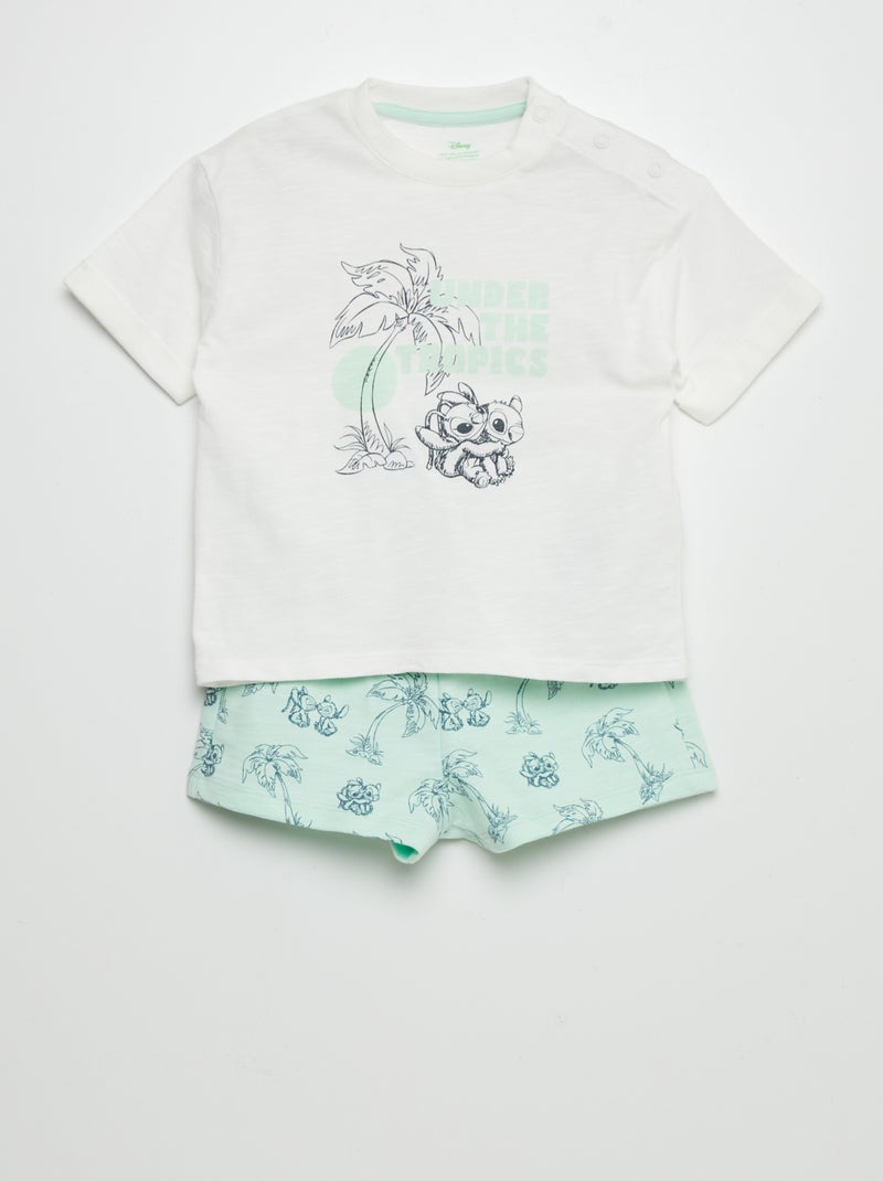 Completo T-shirt + shorts 'Disney'  - 2 pezzi BIANCO - Kiabi