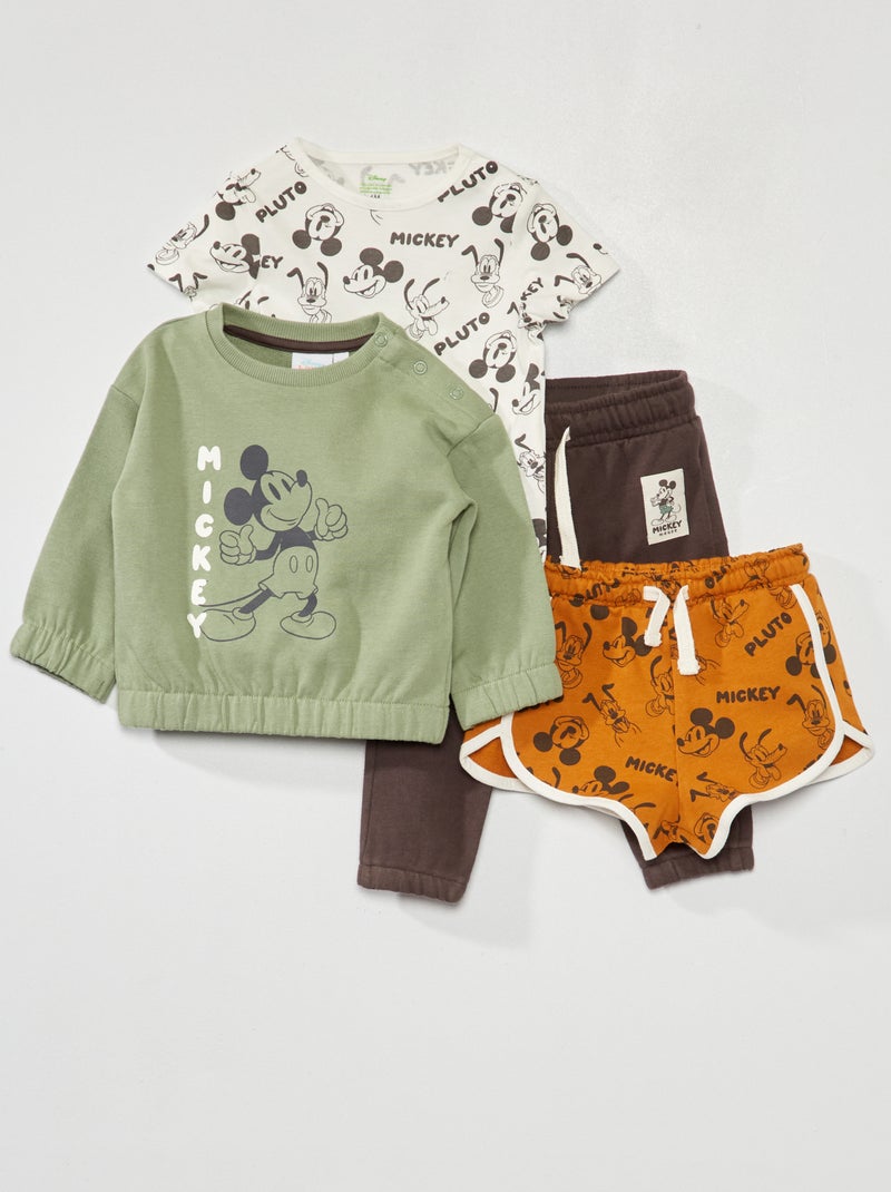Completo t-shirt + shorts + felpa + jogging ''Disney'' - 4 pezzi VERDE - Kiabi