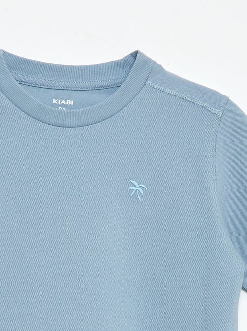 Completo t-shirt + shorts in piqué di cotone - Kiabi