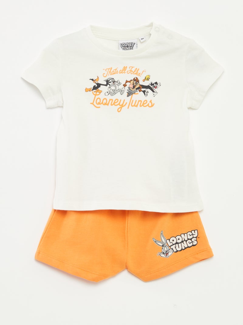 Completo t-shirt + shorts 'Looney Tunes' - 2 pezzi ARANCIONE - Kiabi