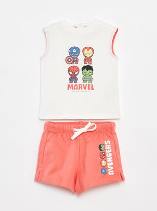 Completo t-shirt + shorts 'Marvel'
