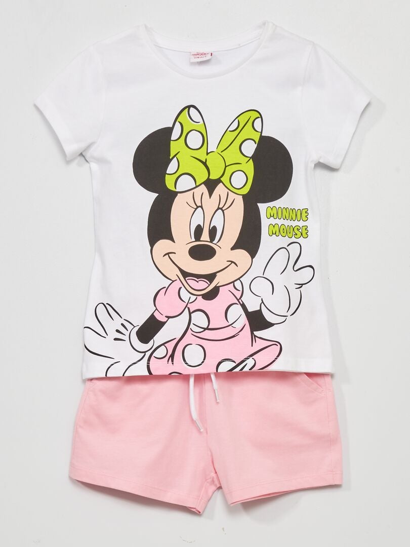 Completo t-shirt + shorts 'Minnie' - 2 pezzi bianco - Kiabi