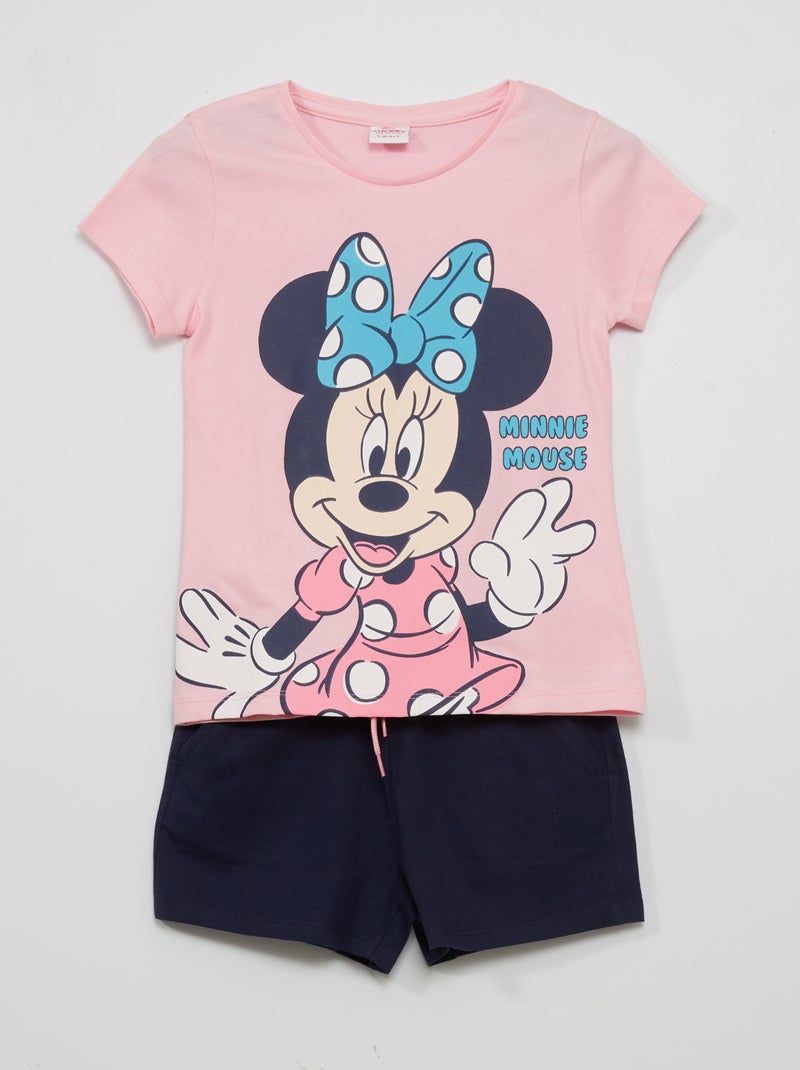 Completo t-shirt + shorts 'Minnie' - 2 pezzi rosa - Kiabi